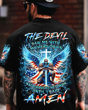 The Devil Caught Me With My Head Down Men's All Over Print Shirt - Yhhn0905244