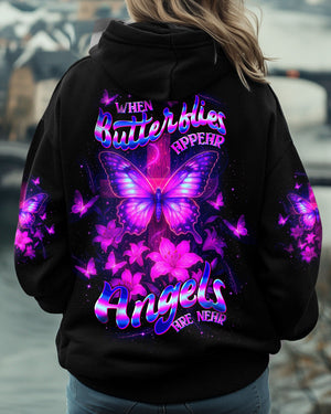 When Butterflies Appear Angels Are Near Women's All Over Print Shirt  - Tltw3006252