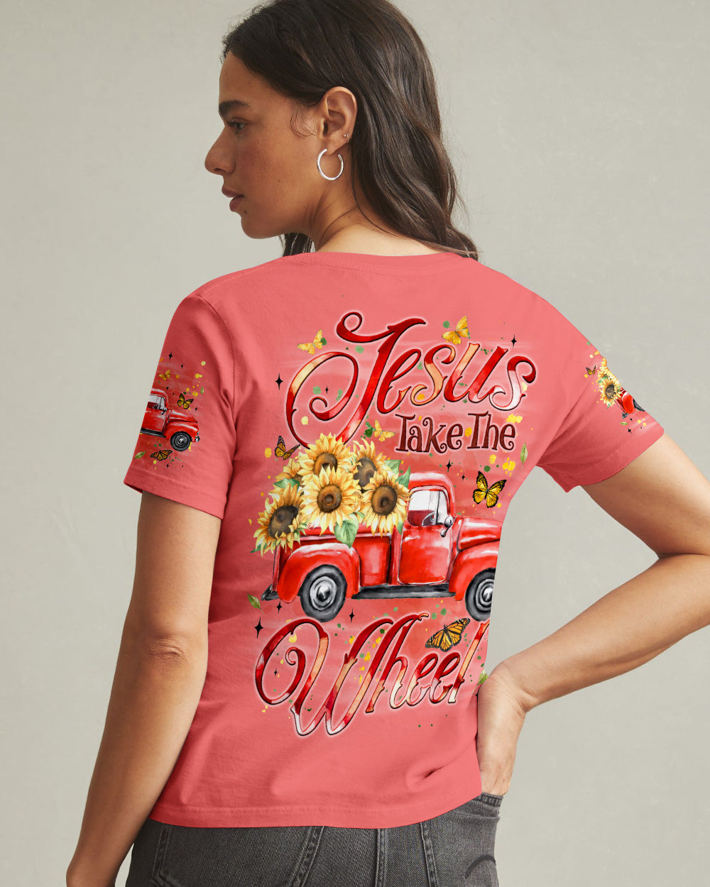 Jesus Take The Wheel Women's All Over Print Shirt - Tyqy1704262
