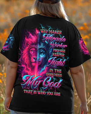 Way Maker Miracle Worker Lion Warrior Women's All Over Print Shirt - Tltw0807252