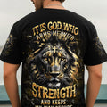 It Is God Who Arms Me With Strength Lion Men's All Over Print Shirt - Tlhn1203261