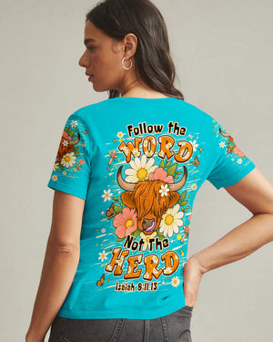 Follow The Word Highland Cow  Women's All Over Print Shirt - Tlhn0707262