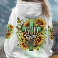 God Is Good All The Time Cross Sunflower Women's All Over Print Shirt - Tltw2311244