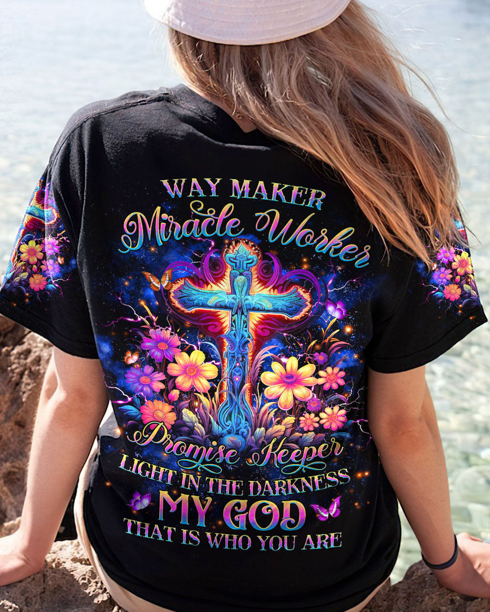 Way Maker Miracle Worker Cross Women's All Over Print Shirt - Yhhg0307234