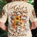 With God All Things Are Possible Women's All Over Print Shirt - Yhhg2007231