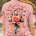 With God All Things Are Possible Women's All Over Print Shirt -  Yhlt2603252