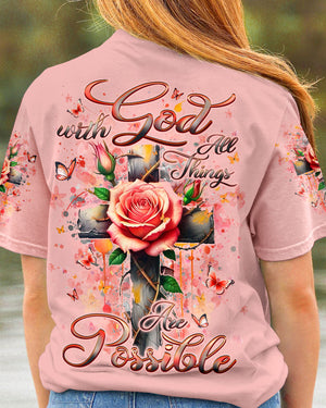 With God All Things Are Possible Women's All Over Print Shirt -  Yhlt2603252