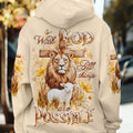 With God All Things Are Possible Lion Lamb Women's All Over Print Shirt - Yhlt2101252