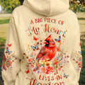 A Big Piece Of My Heart Lives In Heaven Cardinal Women's All Over Print Shirt - Yhlt1603244