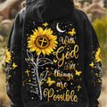 With God All Things Are Possible Sunflower Women's All Over Print Shirt - Yhlt3008243