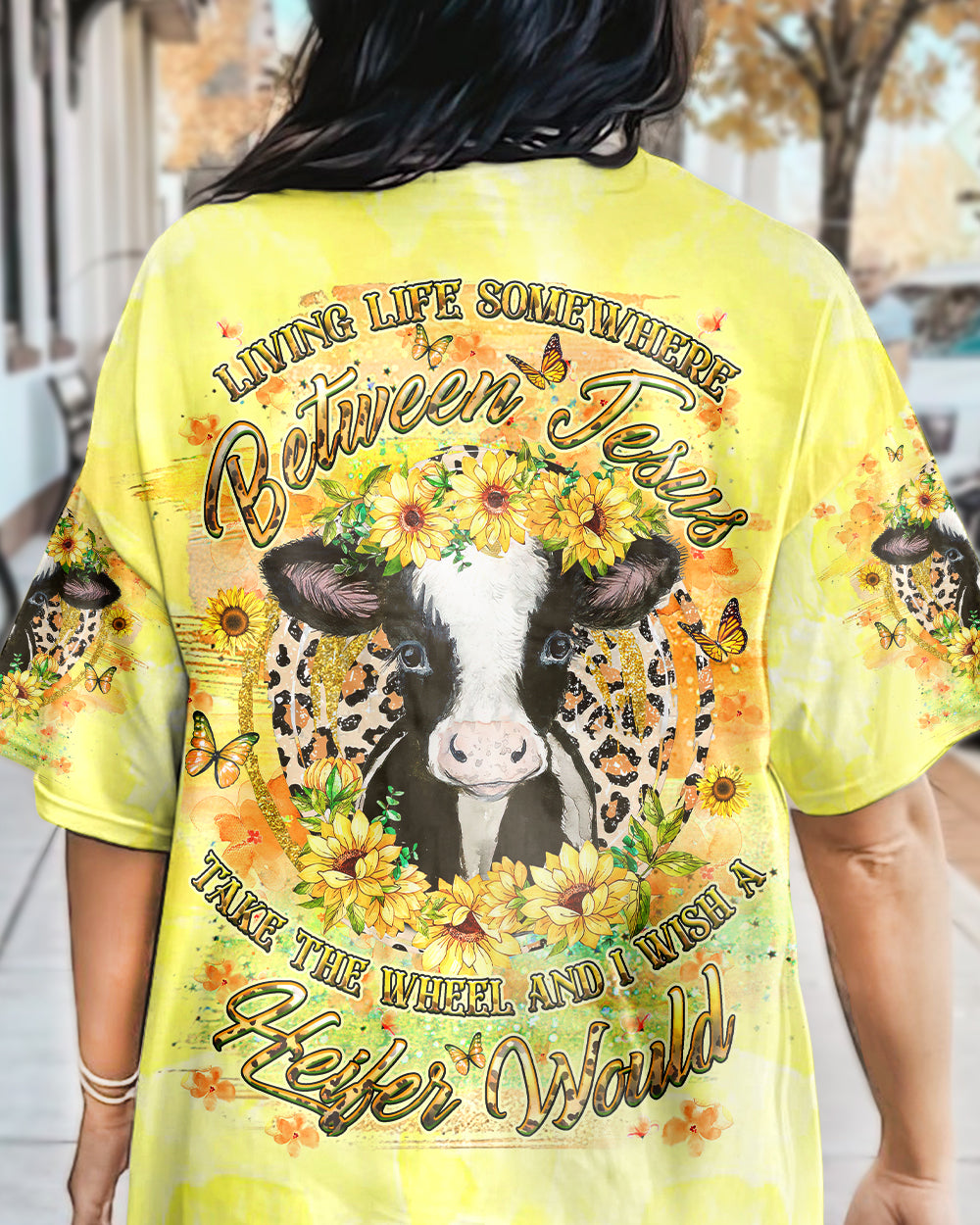 Living Life Somewhere Between Jesus Heifer Women's All Over Print Shirt - Yhhg0605243