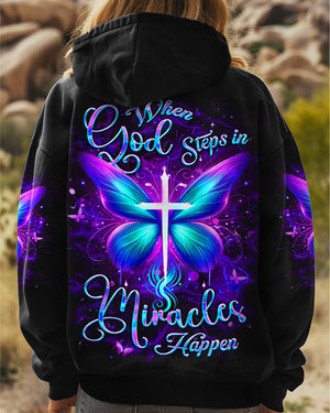 When God Steps In Miracles Happen Women's All Over Print Shirt - Yhlt2412241