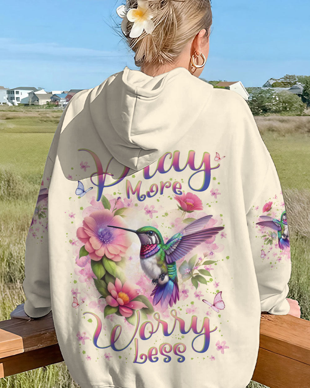 Pray More Worry Less Women's All Over Print Shirt - Yhln1101242
