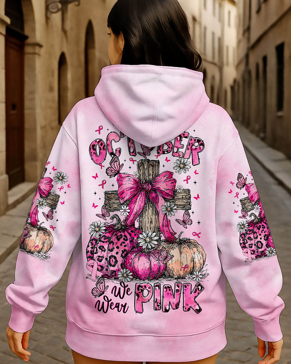 In October We Wear Pink Cross Women's All Over Print Shirt   - Tltr0508252