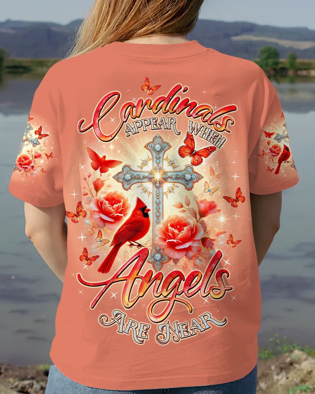 Cardinals Appear When Angels Are Near Women's All Over Print Shirt  - Tltw1303254
