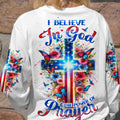 I Believe In God Cross Floral Women's All Over Print Shirt - Tltw0602244