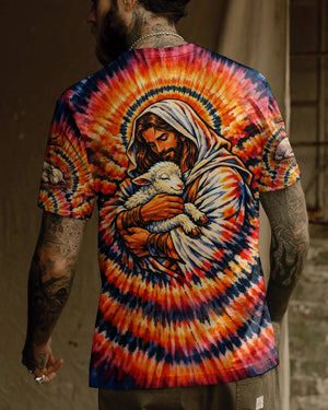 God And Lamb Swirl Men's All Over Print Shirt - Tlhn0503261