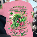 Way Maker Lion Cross Lilies Women's All Over Print Shirt - Tltw0107244