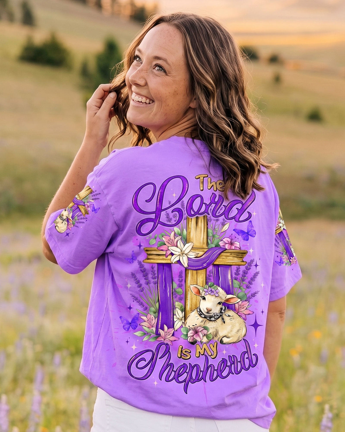 The Lord Is My Shepherd Lamb Women's All Over Print Shirt - Tltw1107262