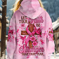 Let Your Faith Be Bigger Than Your Fear Hummingbird Breast Cancer Women's All Over Print Shirt - Tltw1108252