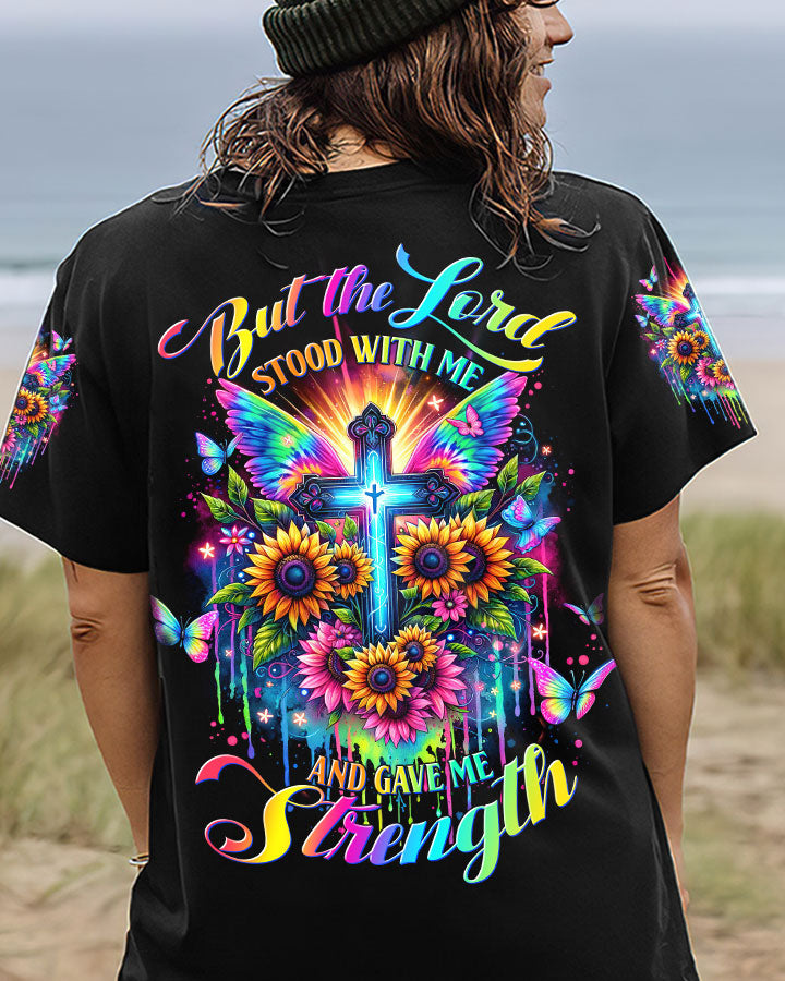 Lord Stood With Me Cross Wings Sunflower Women's All Over Print Shirt - Tltw1312233