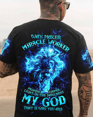 Way Maker Miracle Worker Cross Lion Men's All Over Print Shirt - Tltw1304245
