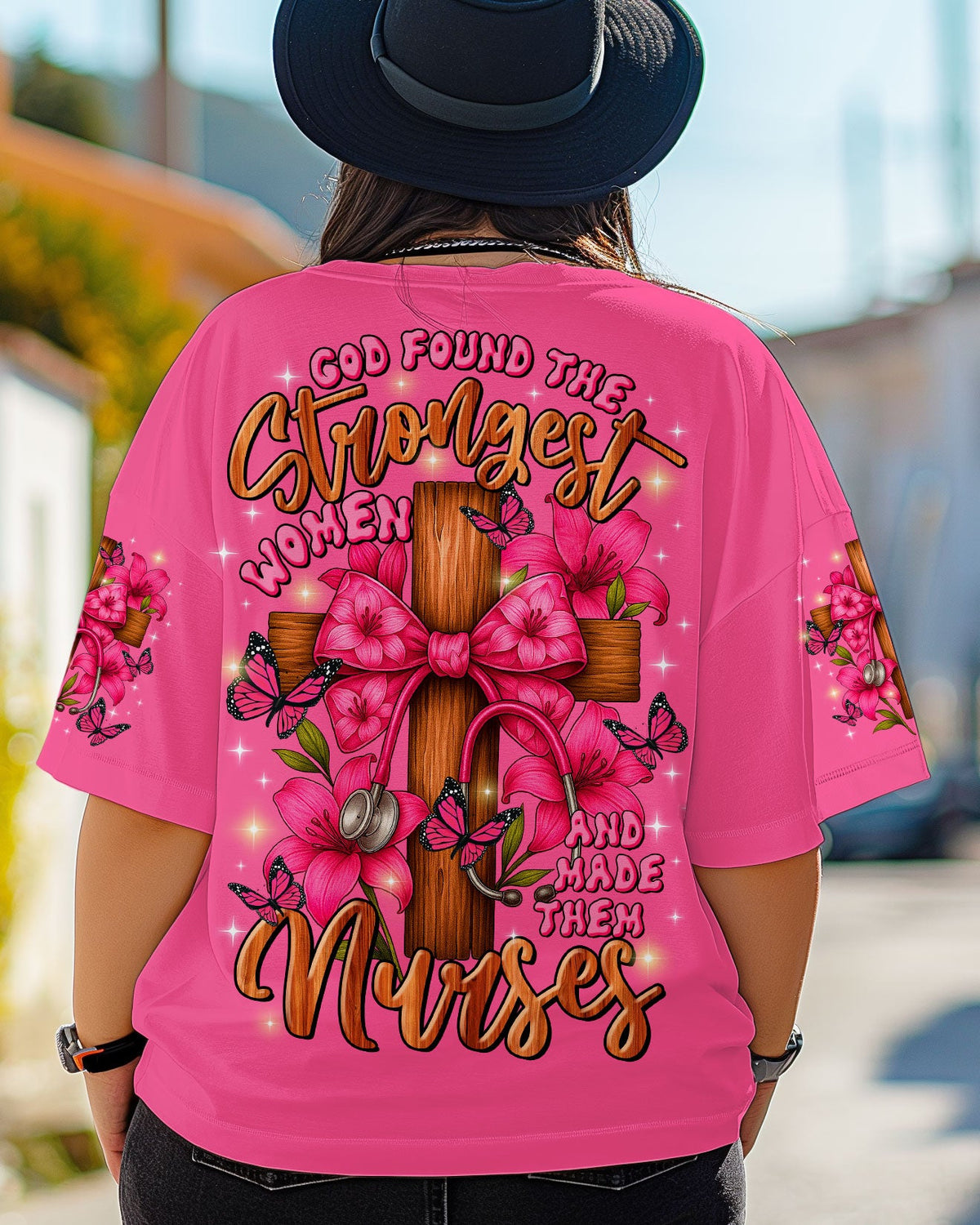 God Found The Strongest Women Nurse Women's All Over Print Shirt   - Tltr0708253