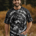 Strength And Sacrifice Lion Lamb Jesus Black & White Swirl  Men's All Over Print Shirt  - Tltw0502263