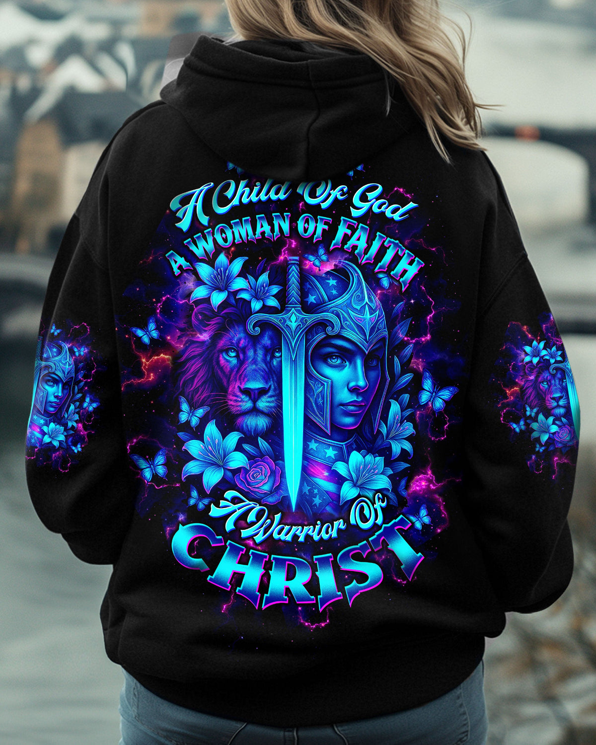 A Child Of God A Woman Of Faith Lion Warrior Women's All Over Print Shirt  - Tltw1707253