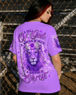 A Child Of God A Woman Of Faith Lion Women's All Over Print Shirt   - Tltw2701263