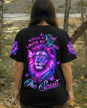 Blessed By God Lion Butterfly Women's All Over Print Shirt  - Tltw1903262