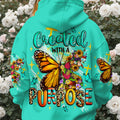 Created With A Purpose Butterfly Women's All Over Print Shirt  - Tltw1410253