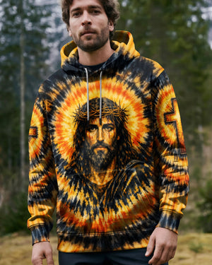 Jesus Halo Of Faith Black & Yellow Swirl  Men's All Over Print Shirt  - Tltw0602263