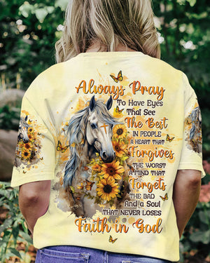 Always Pray To Have Eyes Horses Women's All Over Print Shirt - Tltw1001245