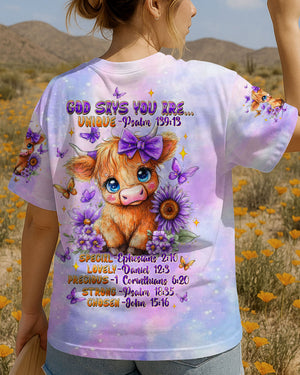 God Says You Are Cow Women's All Over Print Shirt   - Tltw3007253