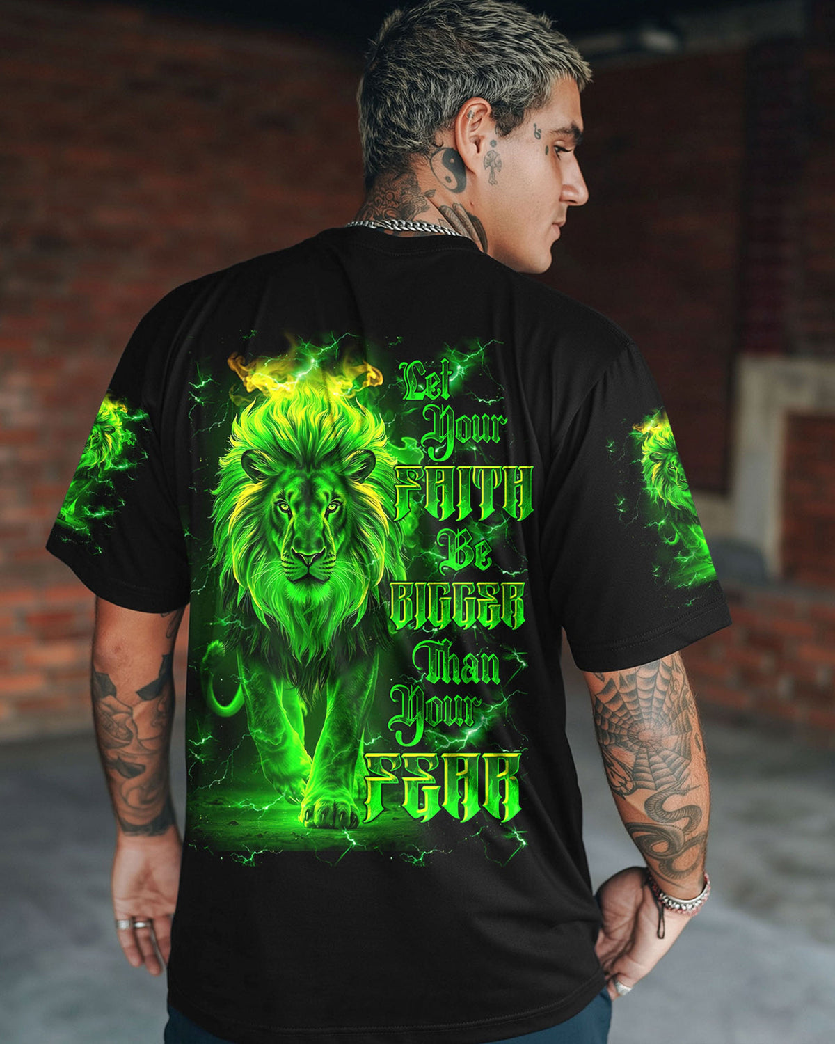Let Your Faith Be Bigger Than Your Fear Lion Men's All Over Print Shirt - Tltw2808253