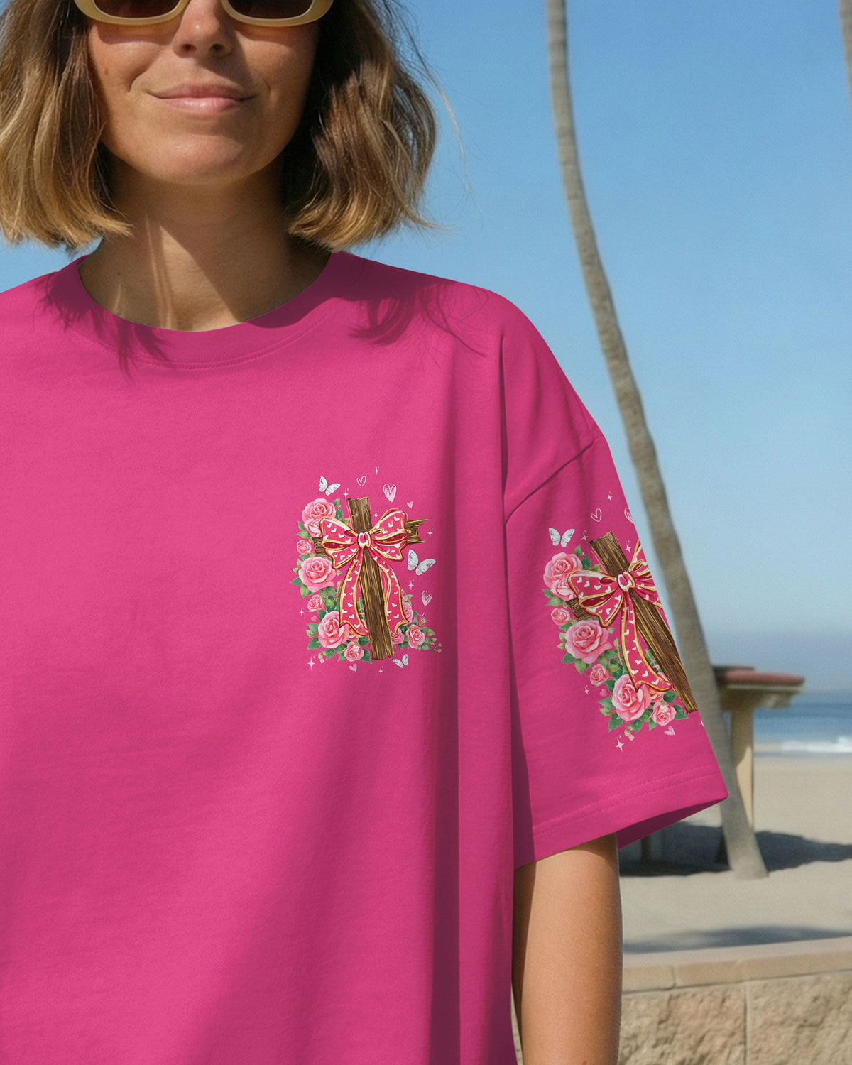 Jesus Loves Me This I Know Rose Coquette Women's All Over Print Shirt  - Tltw2912252