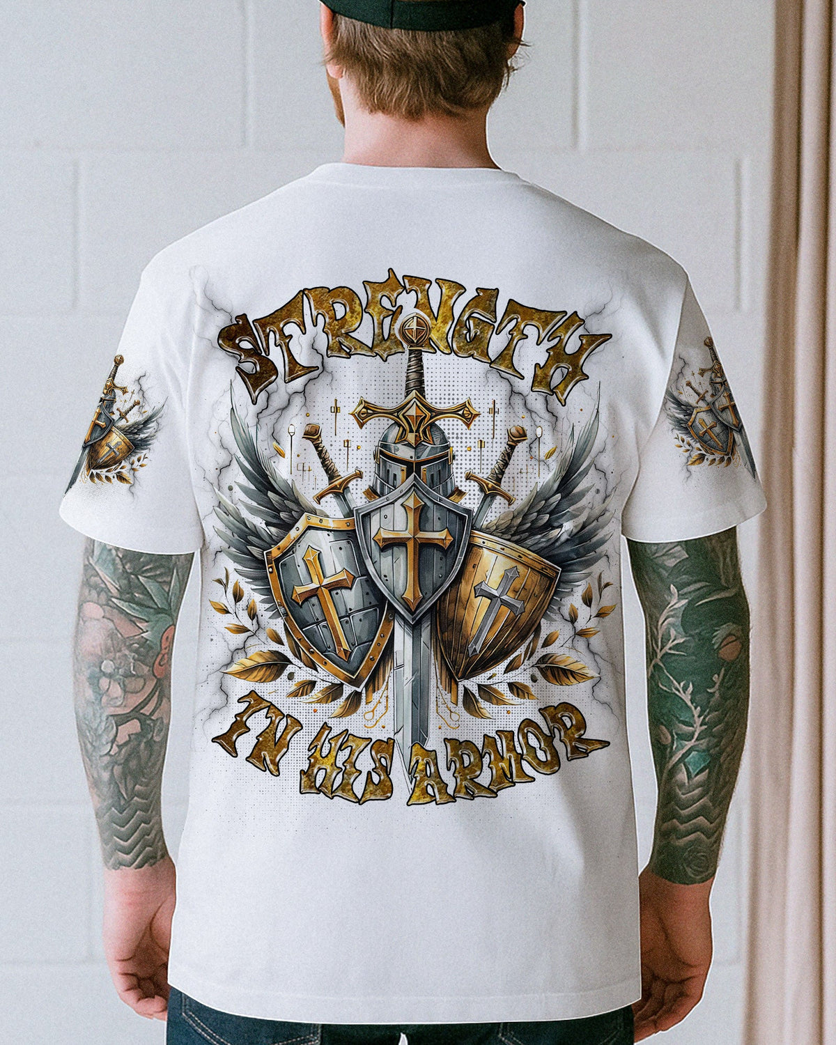 Strength  In His Armor Men's All Over Print Shirt   - Tlnz0408253