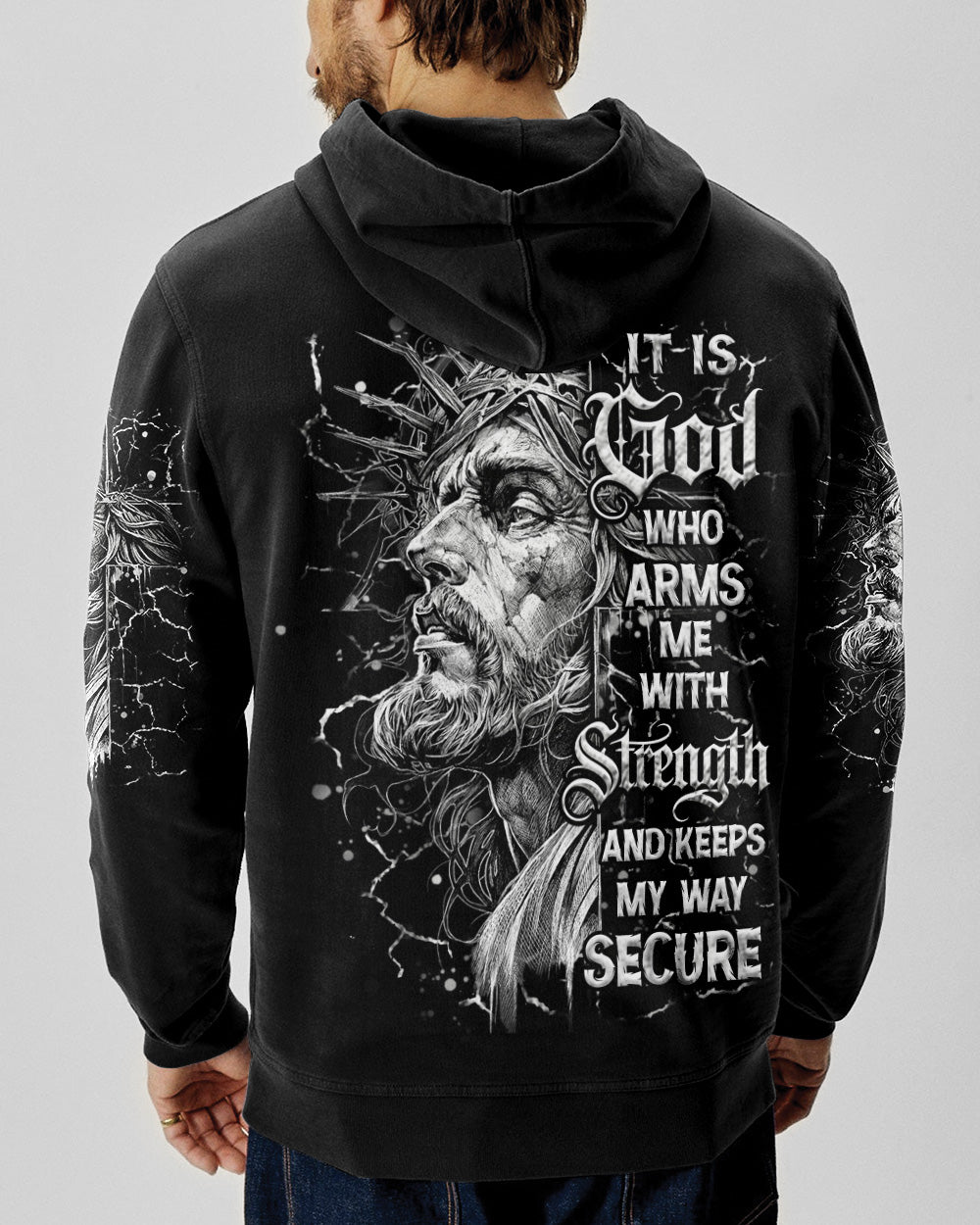 It Is God Who Arms Me With Strength Men's All Over Print Shirt  - Tlhn3003261