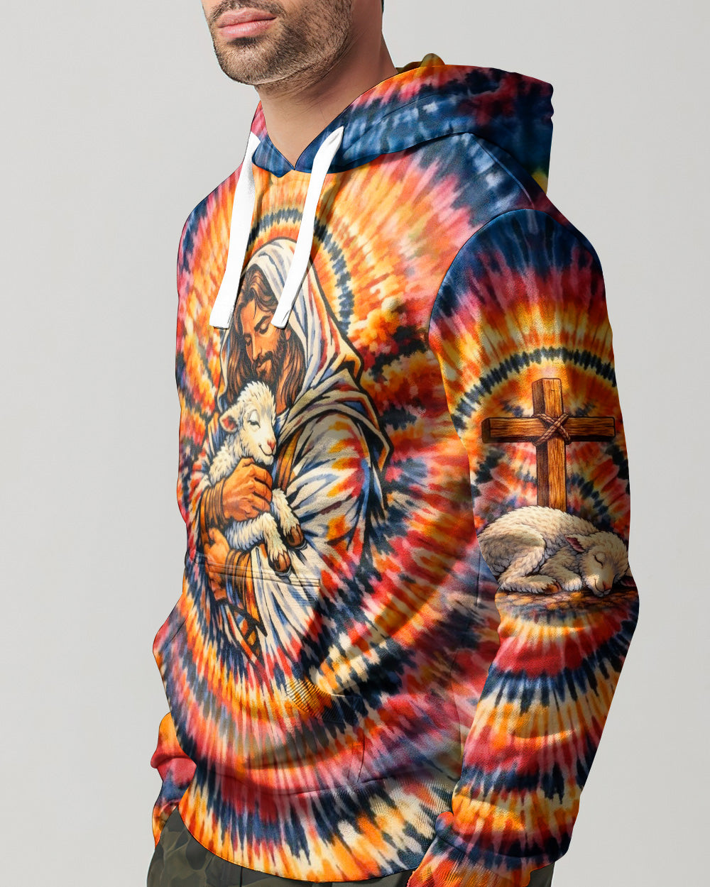 God And Lamb Swirl Men's All Over Print Shirt - Tlhn0503261