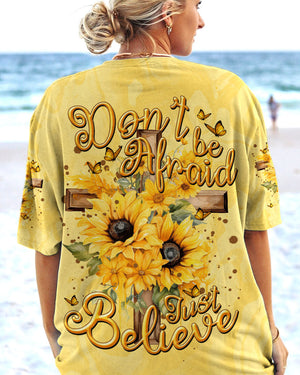 Just Believe Sunflowers Women's All Over Print Shirt - Tytm2606232