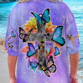 Cross Faith Butterflies Women's All Over Print Shirt - Tytm0507232