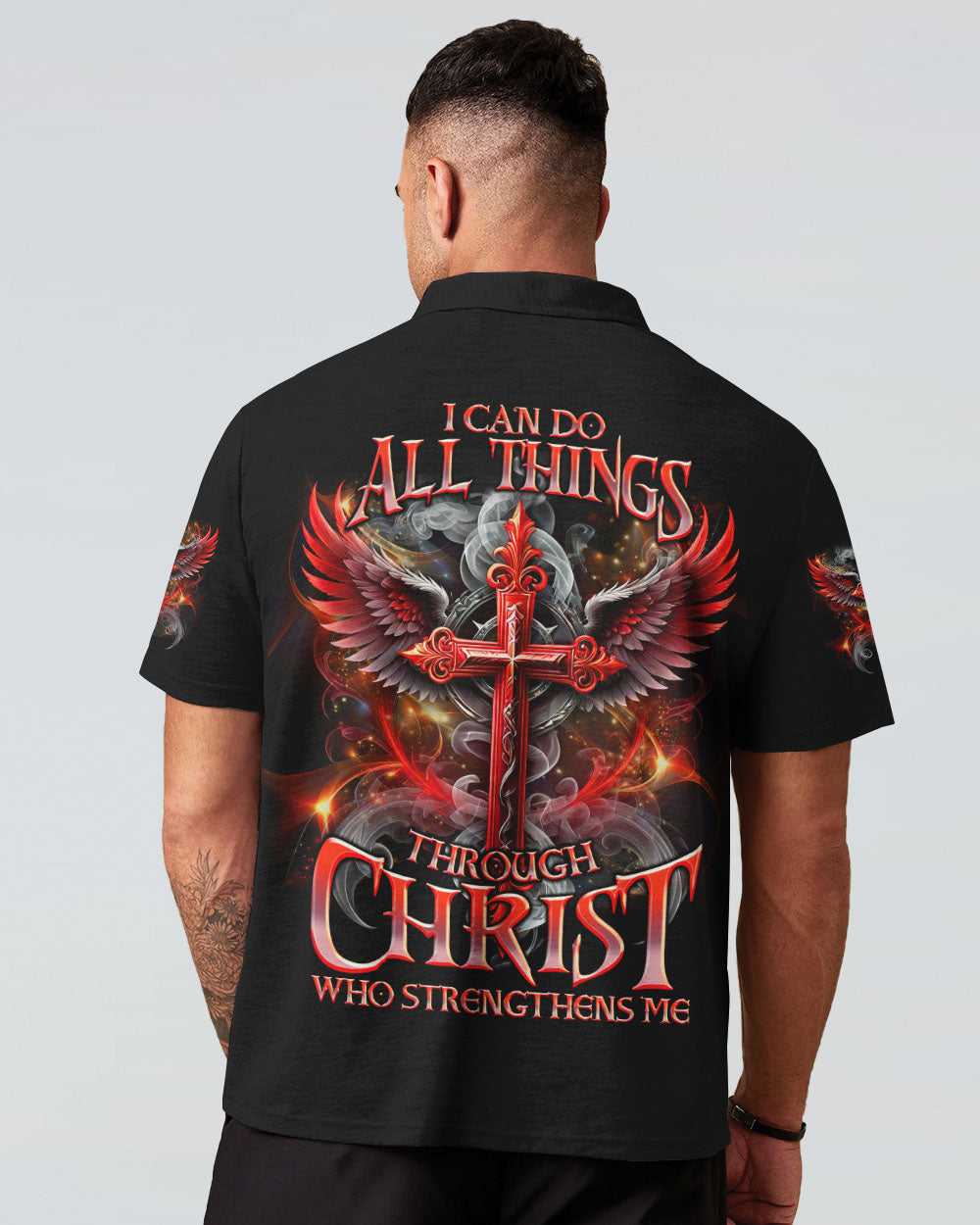 I Can Do All Things Cross Wings Men's All Over Print Shirt - Tlno0808244