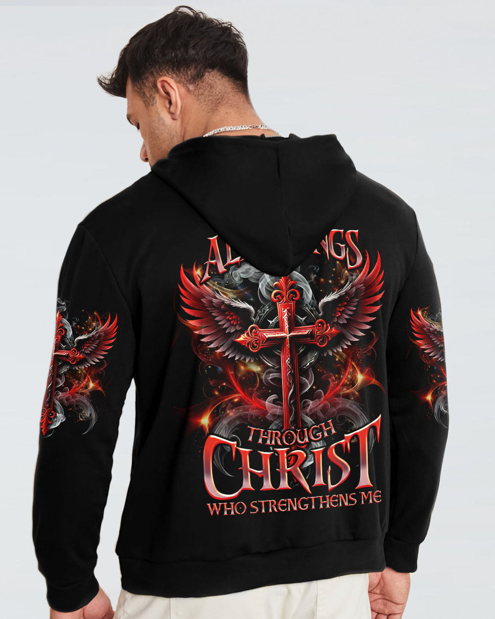 I Can Do All Things Cross Wings Men's All Over Print Shirt - Tlno0808244