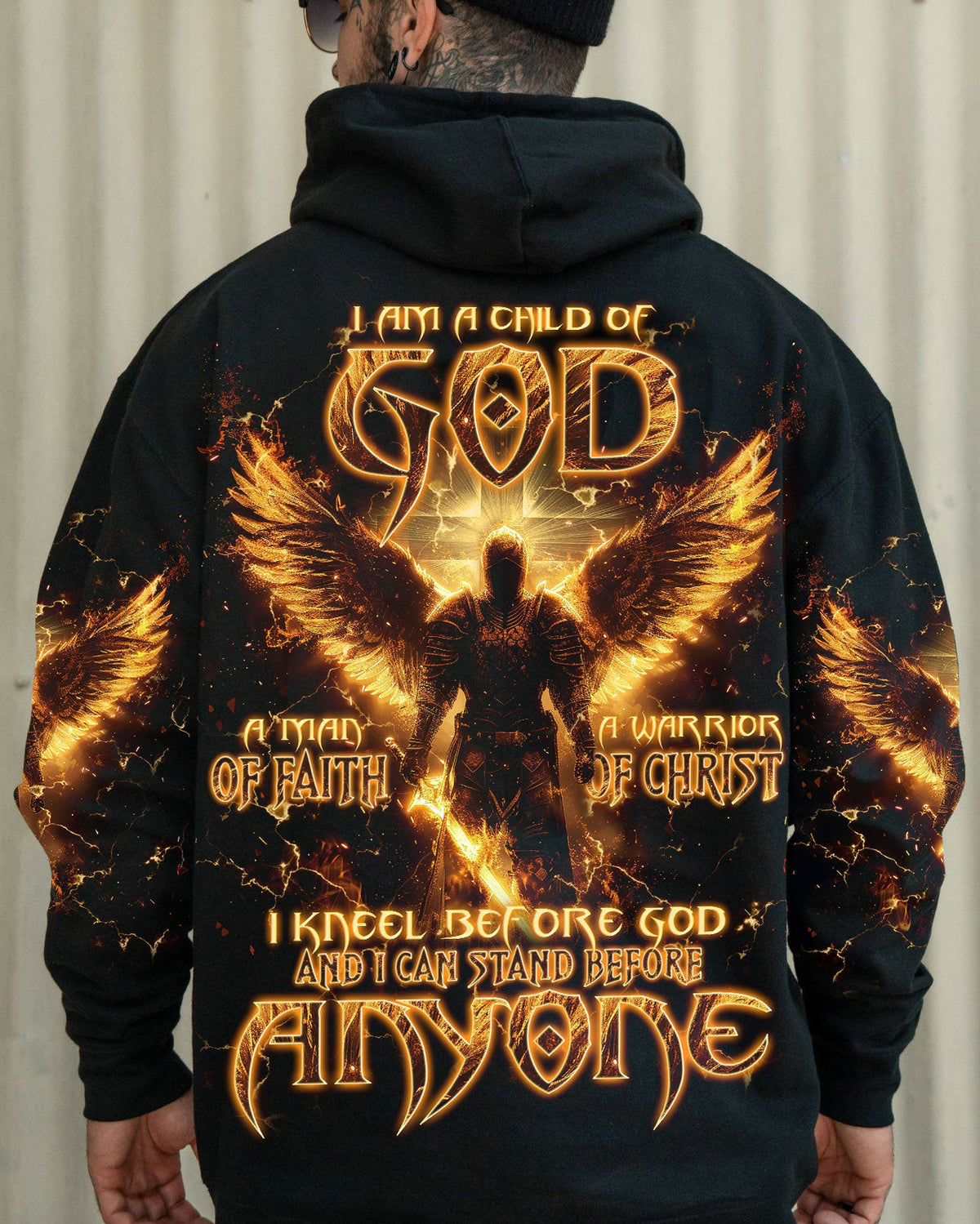 A Warrior Of Christ Fire Wings Men's All Over Print Shirt - Tlno0403242