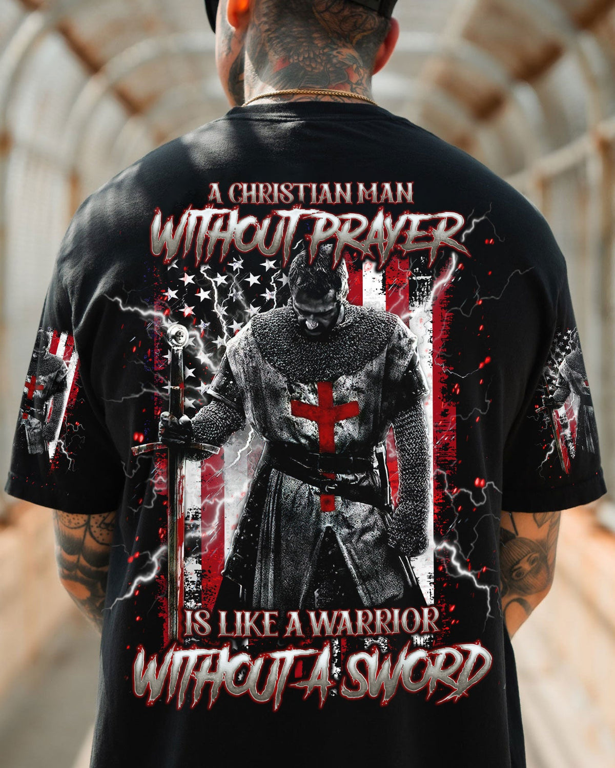 A Christian Man Without Prayer Warrior Men's All Over Print Shirt - Tlno0805244