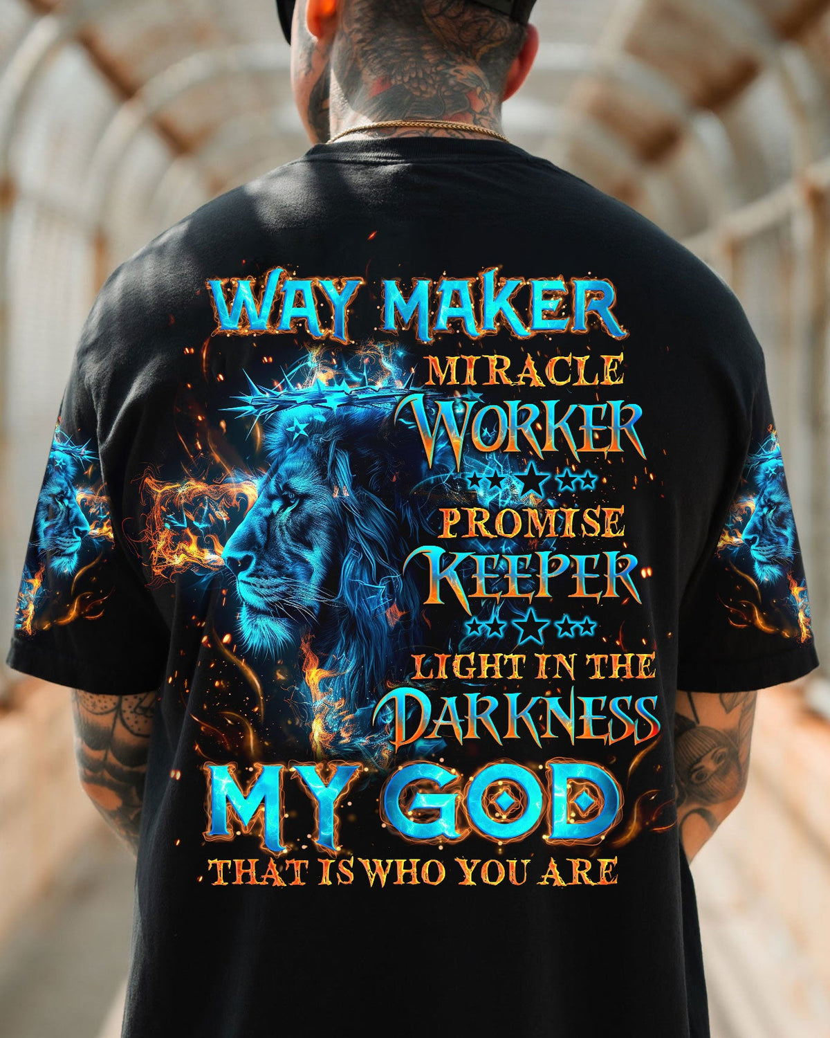 Way Maker Miracle Worker Cross Lion Men's All Over Print Shirt - Tlno1504244