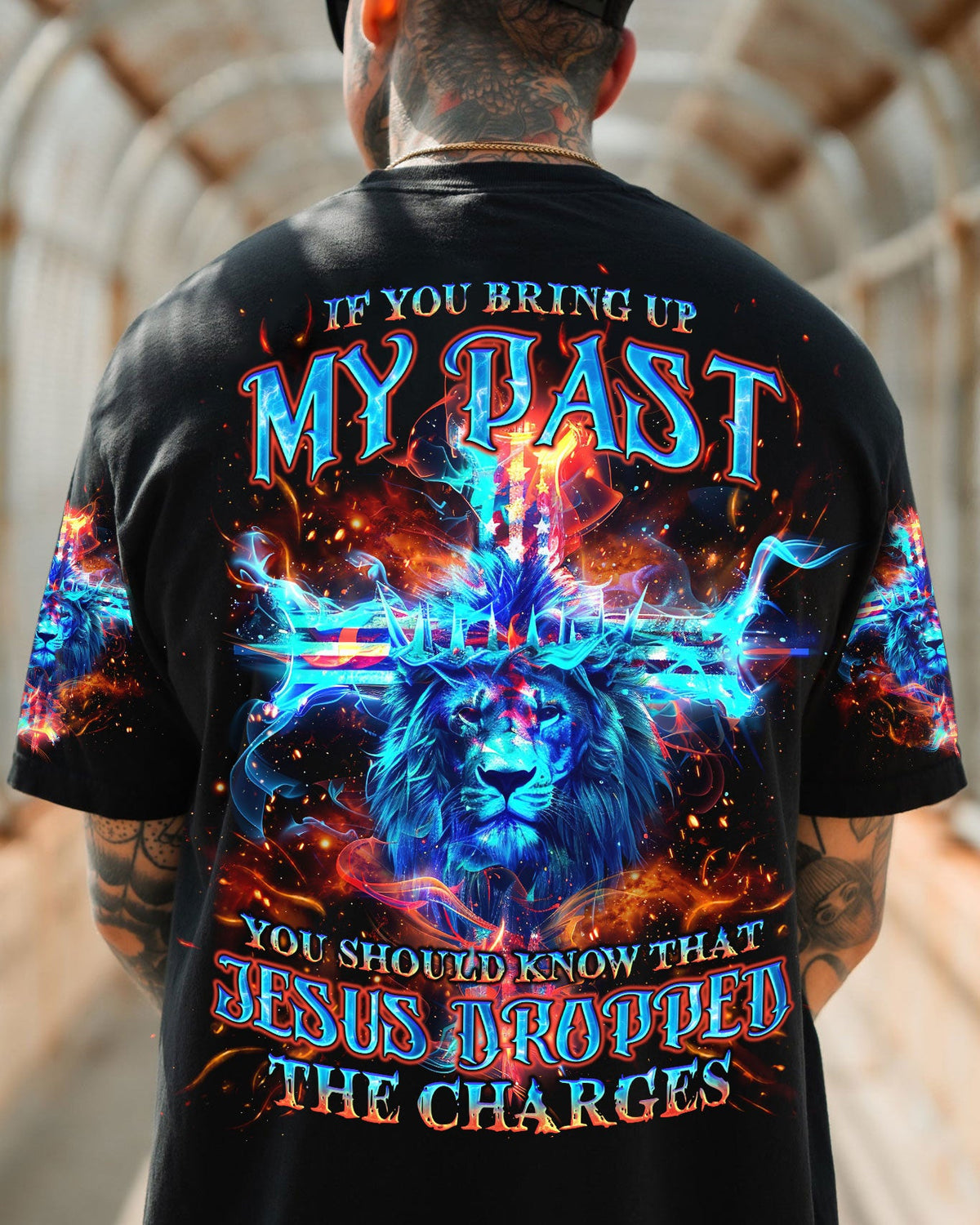 Jesus Dropped The Charges Lion Men's All Over Print Shirt - Tlno2606244