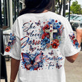 She Loves Jesus And America Too Women's All Over Print Shirt - Tltr2107231