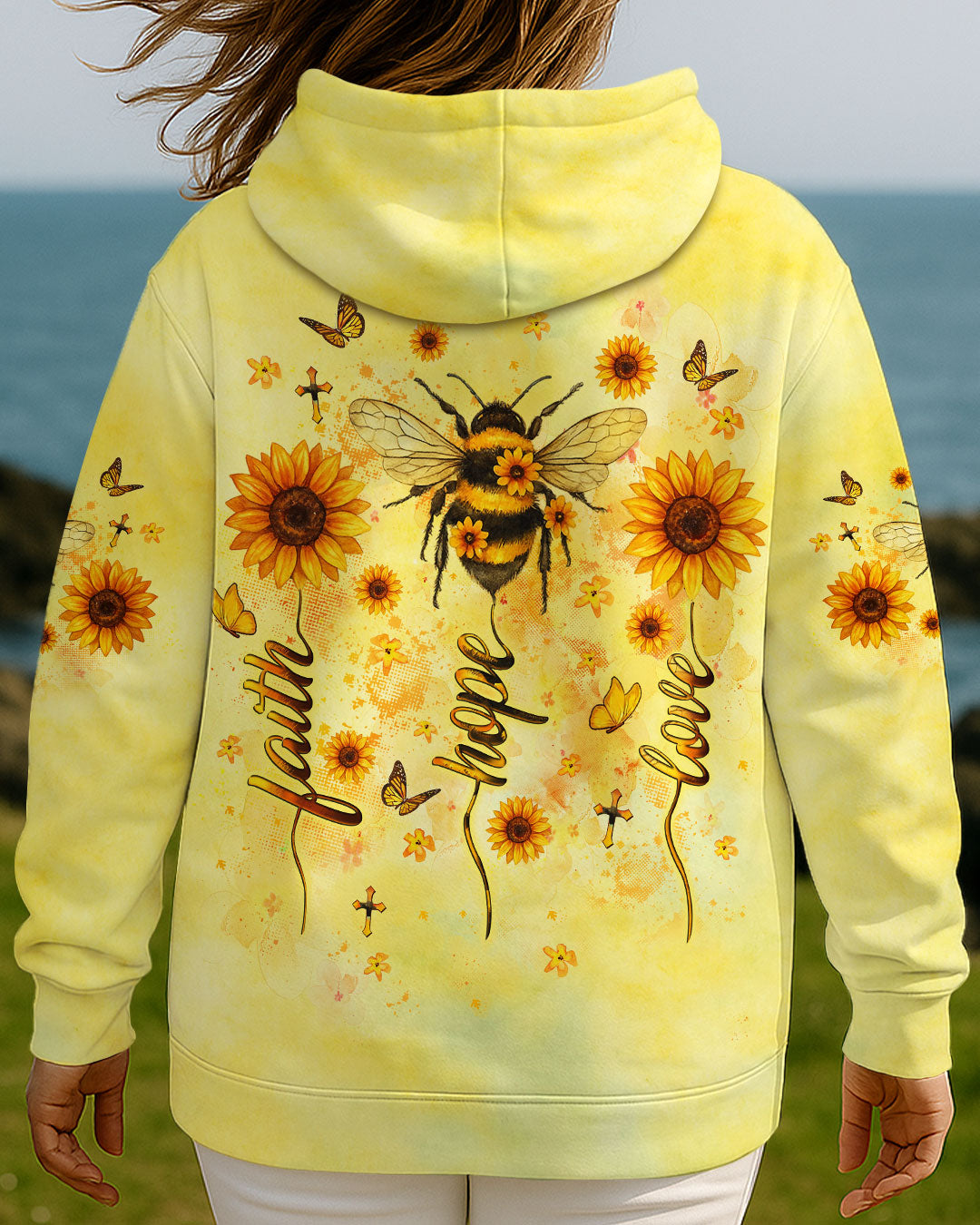 Faith Hope Love Bee Women's All Over Print Shirt - Yhlt2406253